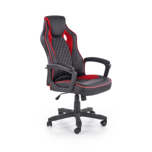 BAFFIN fotel gabinetowy czarny / czerwony