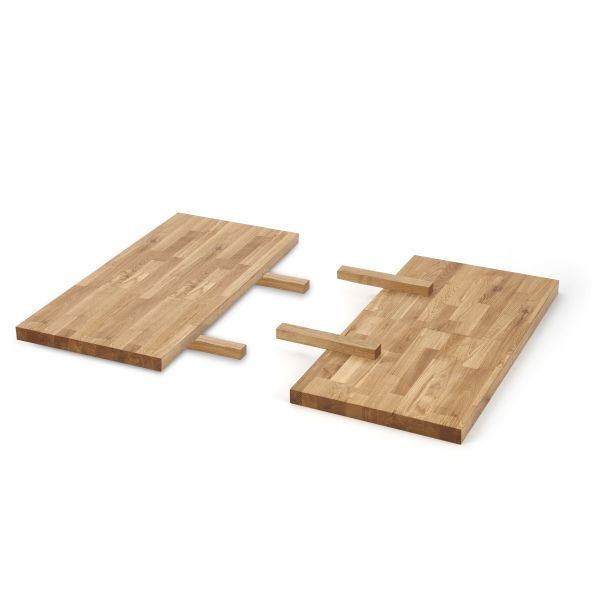 APEX & RADUS - przedłużka blatu 85x40 cm; drewno lite - dębowe kolor: dąb naturalny (1p=1kpl)