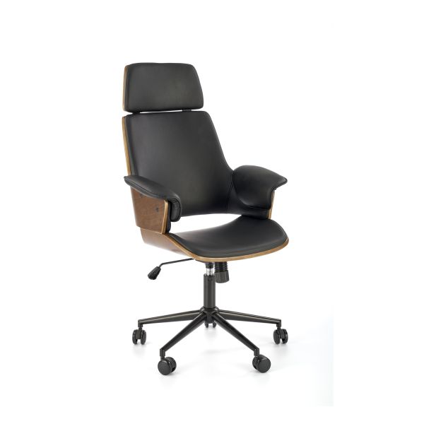 WEBER fotel gabinetowy orzechowy / czarny (1p=1szt)
