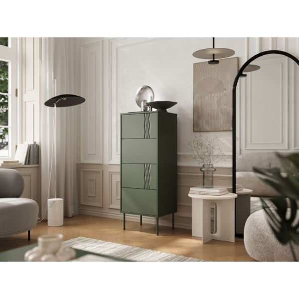 TRESSE komoda 4S zielony