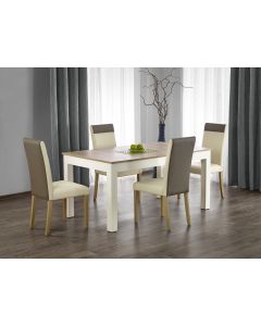 SEWERYN 160/300 cm stół kolor dąb sonoma / biały (160-300x90x76 cm) (3p=1szt)