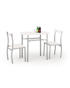 LANCE zestaw: stół + 2 krzesła, biały