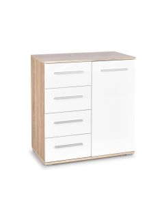 LIMA KM-2 komoda dąb sonoma / biały (1p=1szt)