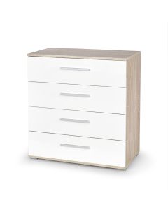 LIMA KM-3 komoda dąb sonoma / biały (1p=1szt)