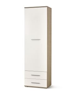 LIMA REG1 regał dąb sonoma / biały (2p=1szt)