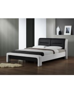 CASSANDRA 120 cm łóżko biało-czarny (3p=1szt)