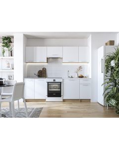 DARIA 240 kuchnia zestaw korpus: dąb sonoma, fronty: białe (10p=1kpl)