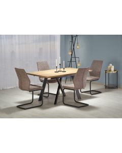 CAPITAL stół 160-200 cm, dąb złoty / czarny  (2p=1szt )