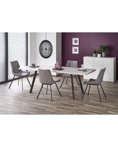 DALLAS stół rozkładany czarny stelaż, blat - marmur (2p=1szt)