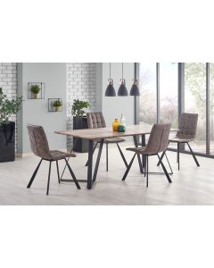 CALGARY stół, blat - orzech rustykalny, nogi - czarny (2p=1szt)