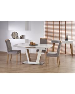 VALETTI stół rozkładany biały / dąb złoty (3p=1szt)