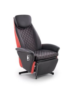 CAMARO fotel wypoczynkowy czarny / czerwony (1p=1szt)