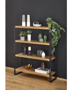 BOLIVAR REG1 regał dąb złoty / czarny (1p=1szt)