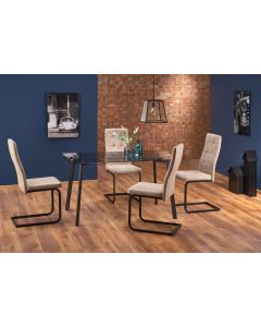 TRAX stół blat - dymiony, nogi - czarne (2p=1szt)