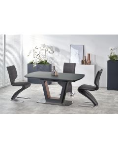 BILOTTI stół rozkładany antracytowy mat / orzech (3p=1szt)