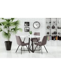 LOOPER stół stelaż - czarny, blat - biały (2p=1szt)