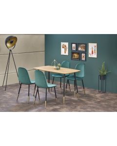 TRIPOLIS stół, blat - dąb złoty, nogi - czarny (2p=1szt)