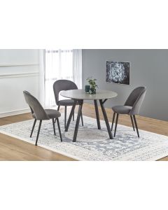 BALROG OKRĄGŁY stół, stelaż - czarny, blat- jasny popiel (2p=1szt)