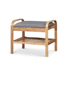 ST12 ławka / stojak na buty bambus - popielaty (1p=1szt)