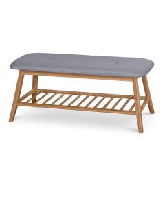 ST15 ławka / stojak na buty bambus - popielaty (1p=1szt)