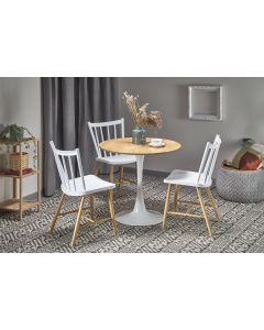 STING stół blat - naturalny, noga - biały (3p=1p)