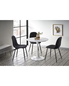 DENVER stół, blat - biały marmur, noga - biały (3p=1szt)