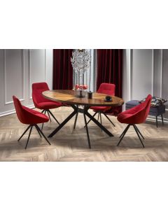 LOCARNO stół, blat - orzechowy, noga - czarny (2p=1szt)