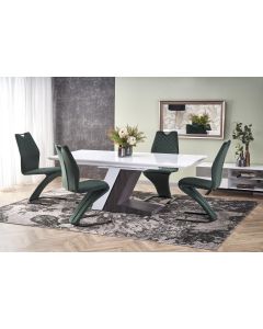 MORTIS stół rozkładany blat -  biały, noga - biały / ciemny popiel (2p=1szt)