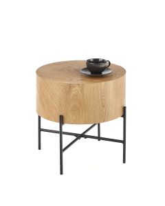 BROOKLYN-S ława dąb naturalny/czarny (1p=1szt)