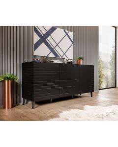 NOVA komoda czarny mat