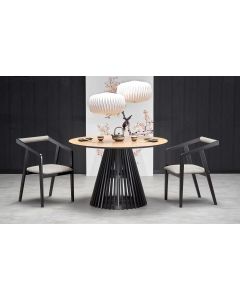 MIYAKI stół blat - dąb naturalny, noga - czarny (2p=1szt)