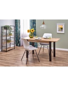 GINO stół rozkładany blat - dąb wotan, nogi - czarny (1p=1szt)