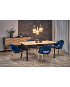 FLORIAN stół rozkładany blat - dąb artisan, nogi - czarny (2p=1szt)