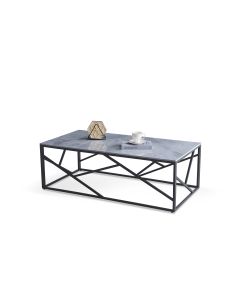 UNIVERSE 2 ława, popielaty marmur / czarny (2p=1szt)