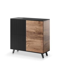 RANDOM KM-2 komoda dąb wotan/czarny (2p=1szt)