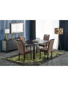 RINGO stół kolor blat czarny, nogi - czarny (102-142x102x76 cm) (2p=1szt)