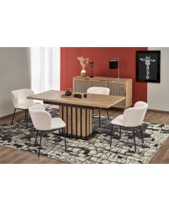 LAMELLO stół rozkładany 130-180/80 cm dąb artisan/czarny (3p=1szt)