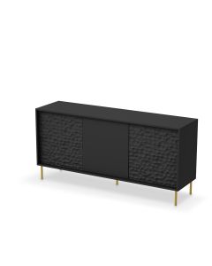 BULLET KM-1 komoda czarny, nogi: złoty (2P=1SZT)