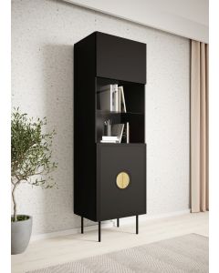 PALAZZO witryna czarny mat/ dąb craft