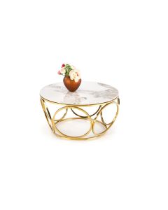 VENUS 2 ława, biały marmur / złoty (2p=1szt)