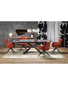 LUCIANO stół rozkładany, blat: niebieski marmur (2p=1szt)