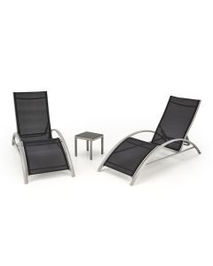 EMBOLO zestaw 2 leżaki + stolik (1p=1set)