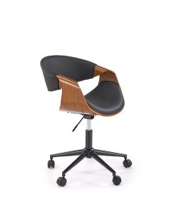 BILBO fotel gabinetowy czarny / orzechowy (1p=1szt)