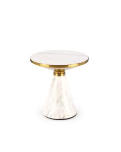 TALBI  ława biały marmur / biały / złoty (1p=1szt)