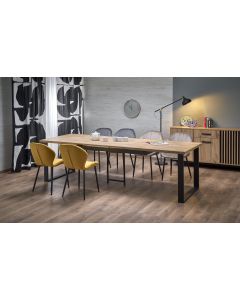 CANDIDO stół rozkładany dąb wotan / czarny (4p=1szt)