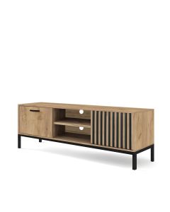 LAMINO RTV-1 stolik RTV dąb craft/czarny, nogi: czarny (2p=1szt)