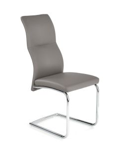 ARCO Krzesło metalowe chromowane / eko skóra kolor popiel (1p=2szt)