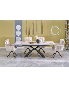 LUCIANO stół rozkładany, blat: biały marmur (2p=1szt)