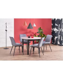 RINGO stół kolor blat kaszmir, nogi - czarny (102-142x102x76 cm) (2p=1szt)