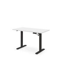 B54 biurko z funkcją regulacji wysokości, blat - biały, stelaż - czarny (2p=1szt)